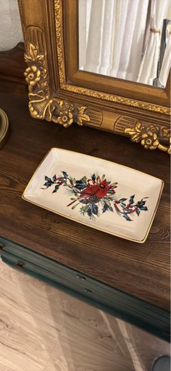 Lenox Winter Greetings Cardinal Trinket Tray