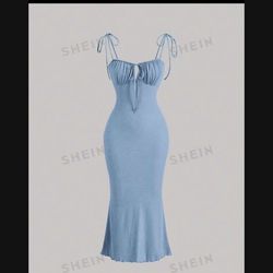 NEW - Blue Tie Dress - Small