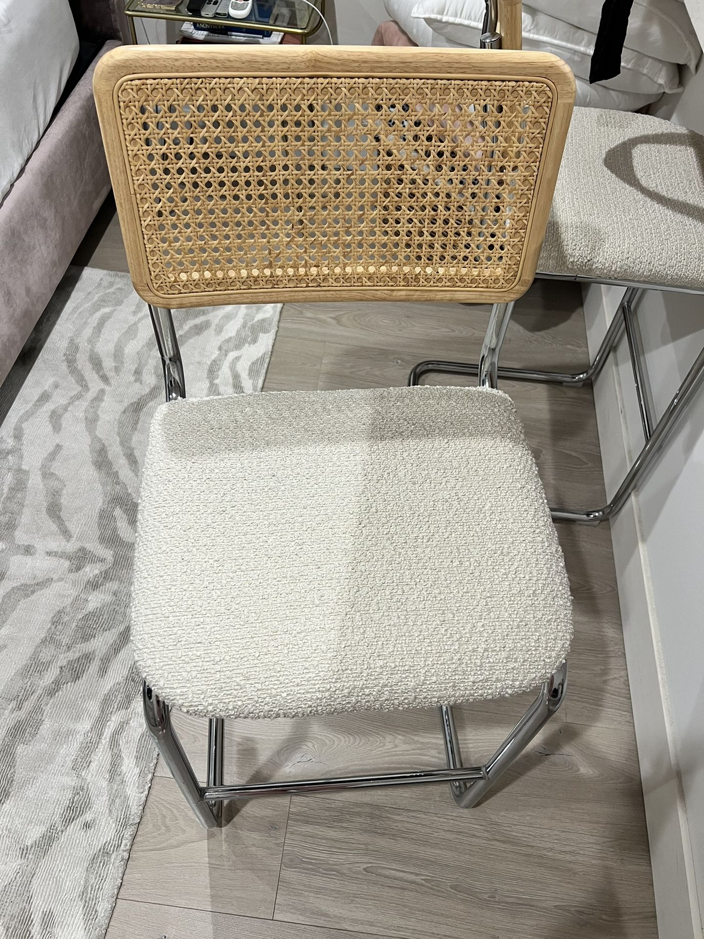All Modern Walsh Boucle Bar Stool