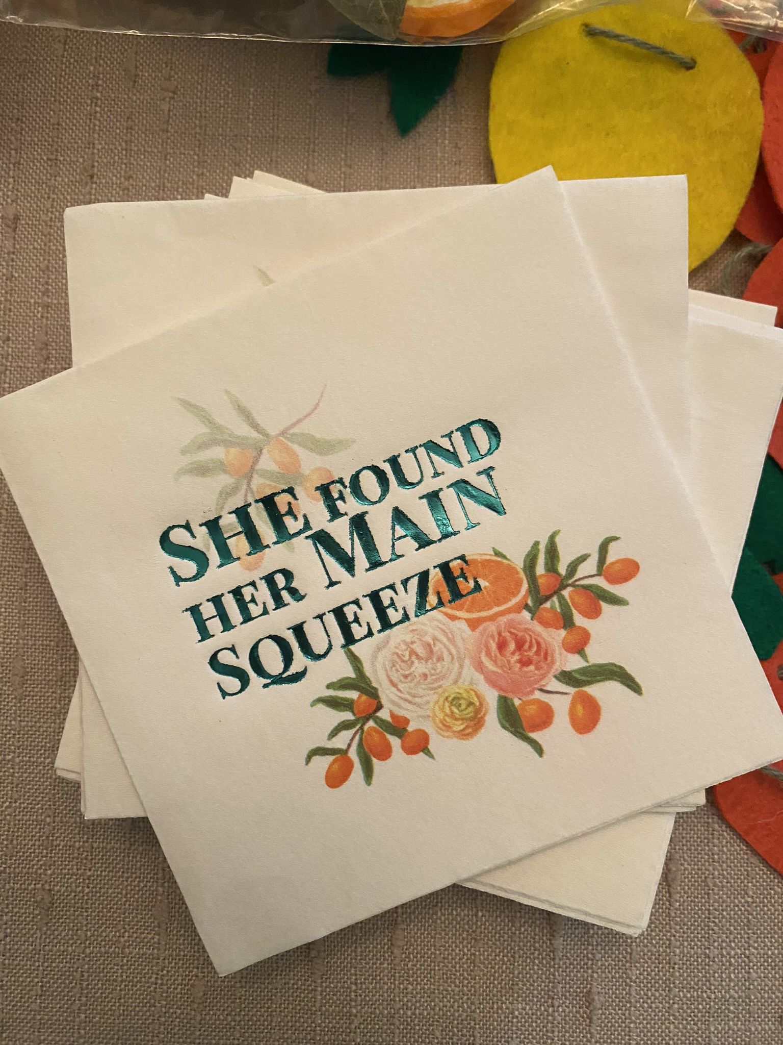 Wedding Bridal Shower She Found Her Main Squeeze Decor