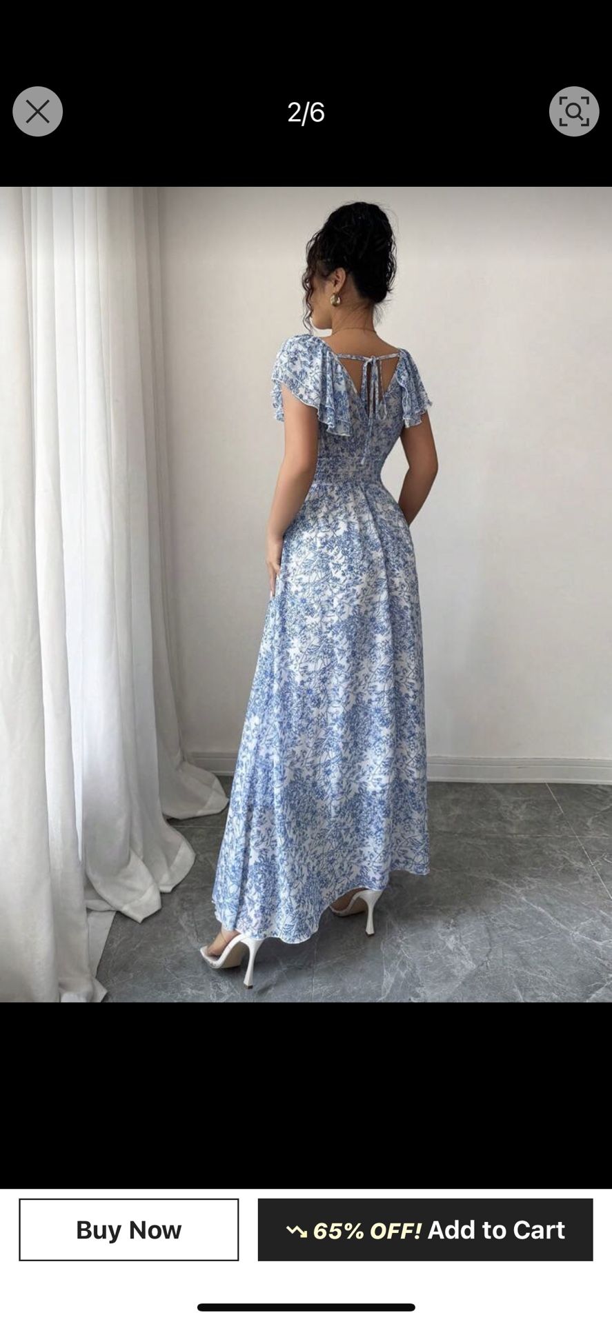 Blue And White Floral Dress