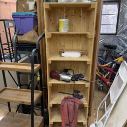 5 Shelf Wood Bookcase 