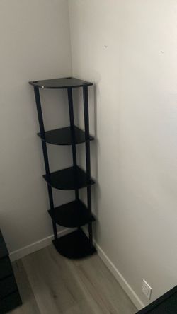 Black corner shelves