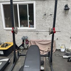 Adjustable Bench And Weight Rack