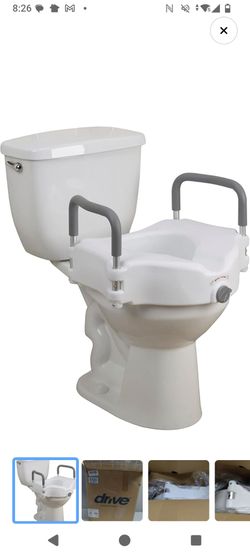 Drive Raised Toilet Seat with Armrests