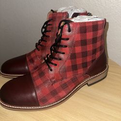 Thomas And Vine Mens Delon Flat Heel Lace Up Boots