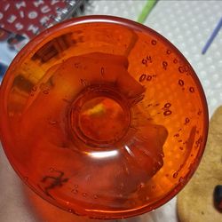 Tangerine blown glass vase