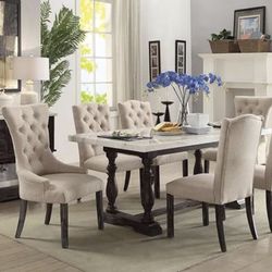 Marble Table &  Side Server Wine Glass Holder & Mirror 