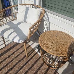 3 Piece  Patio Furniture Set And Rug