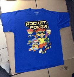 Rocket Power Mens T-Shirt - Group Under Logo Image Size Large