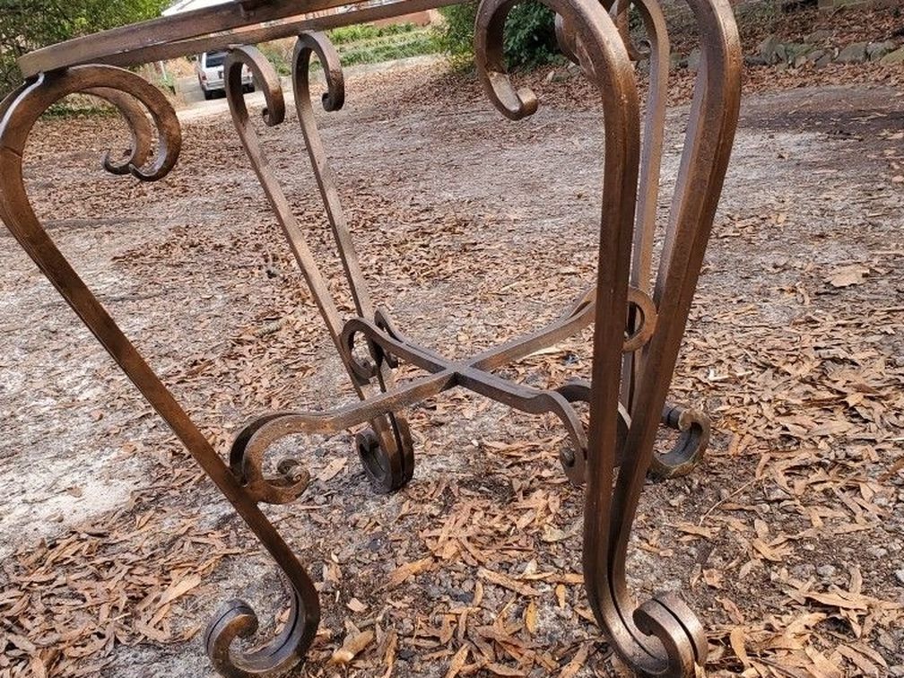 48" Dining Room Table Wrought Iron