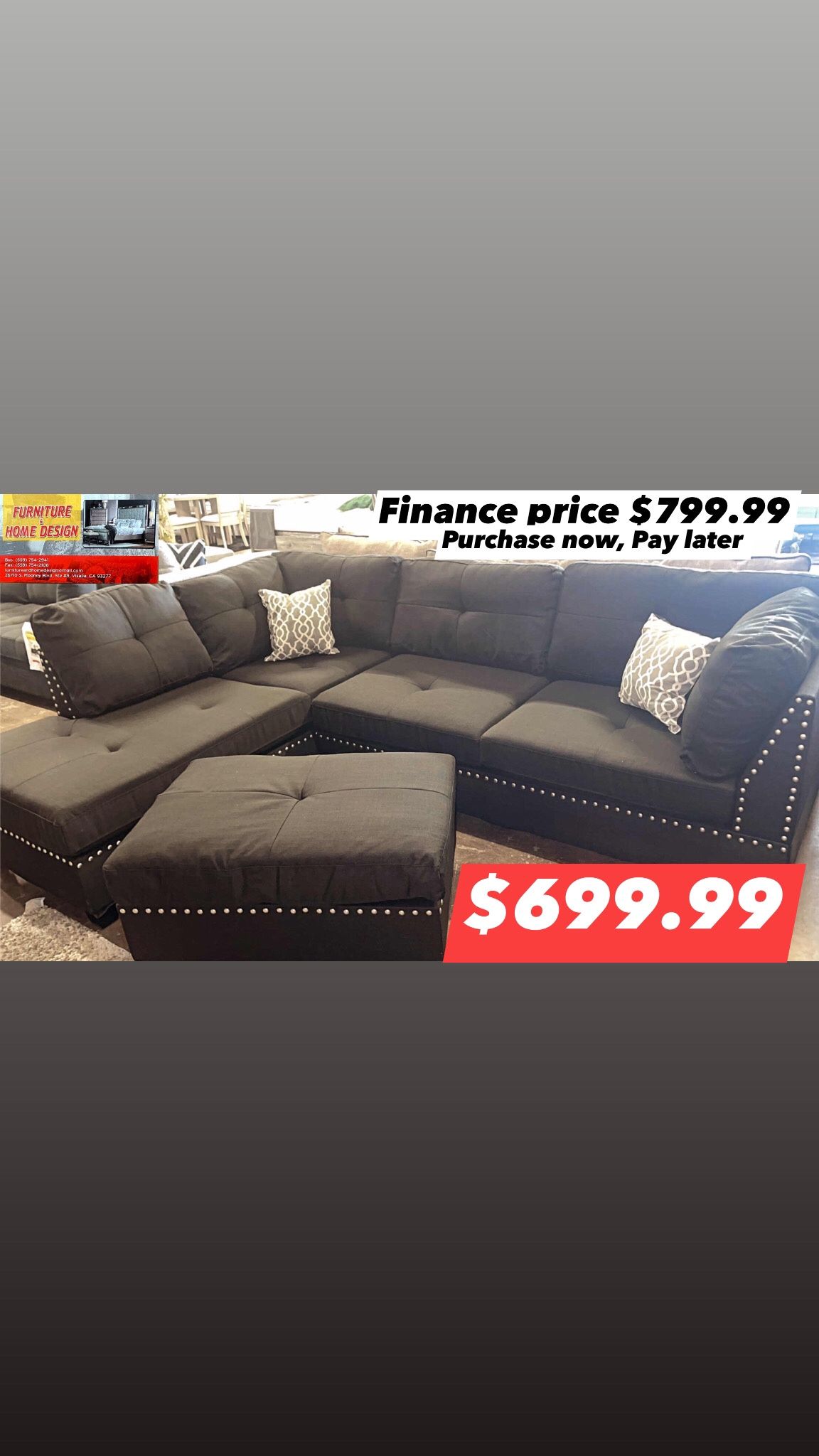 Sectional With Ottoman