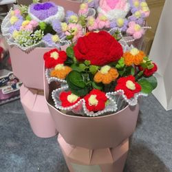 Handmade Crochet Flower Bouquet