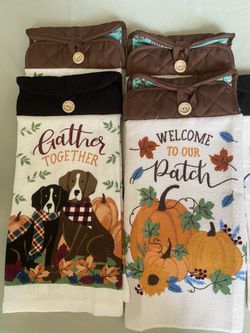 Oven door towels Handmade