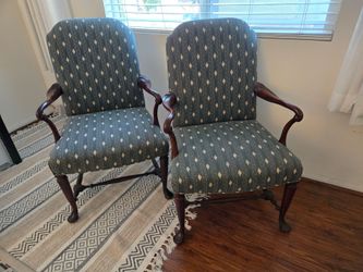 Green antique chairs