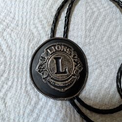 Sterling Navajo Lions Bolo Tie Sterling Tips