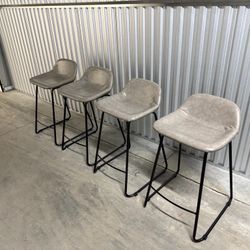 4 Gray Counter Stools 