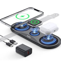 New! 3-in-1 Wireless Apple Charger