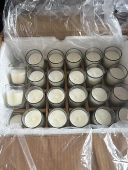 Ivory Glass Votive Candles