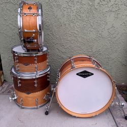 Craviotto Custom Shop Cherry/Walnut 4pc Drum Set