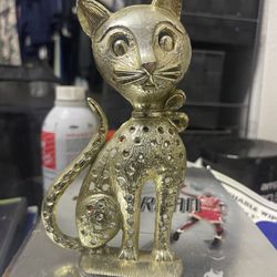 Display Steel Cat Gold Color