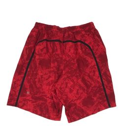 Lululemon Pace Breaker Shorts Mens Medium M Red 9” Lined Abstract Gym Running