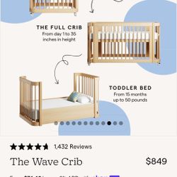 NestiG Crib And Toddler Bed (Brand New)