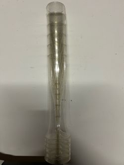 Gold glitter plastic  6 oz.  champagne flute.