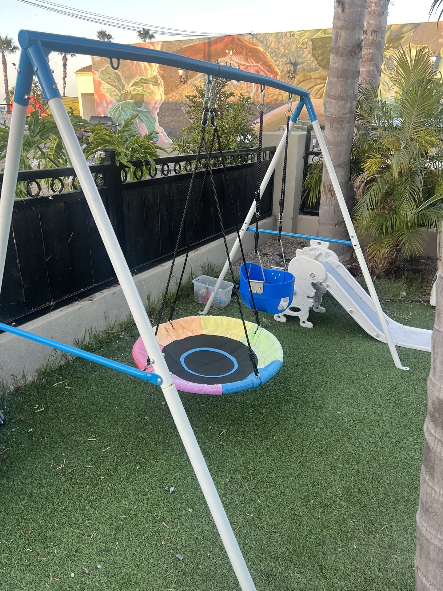 Toddler Swing Set & Slide 