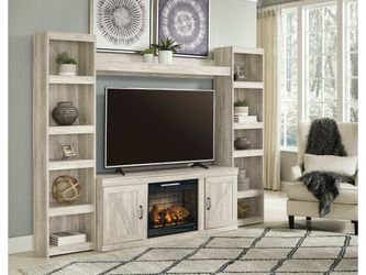 Bellaby Whitewash Entertainment Center (Online Special Price)