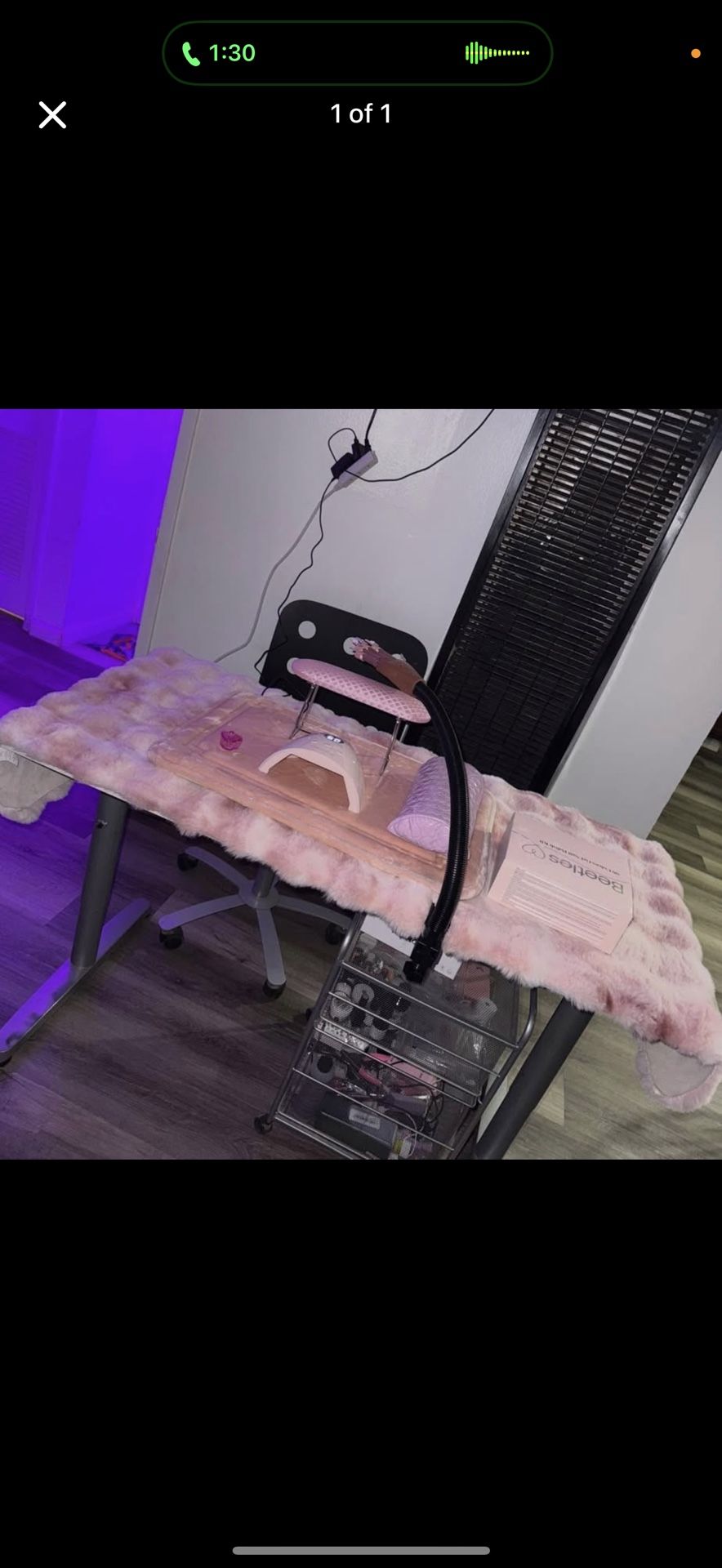 Large Desk | chair Included COLOR WHITE $250 Or Best Offer!