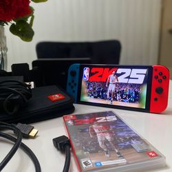 Nintendo Switch OLED Bundle + NBA 2K25 – FULL SET – Pick Up Today