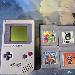 Nintendo Gameboy Launch Edition With 4 Games 