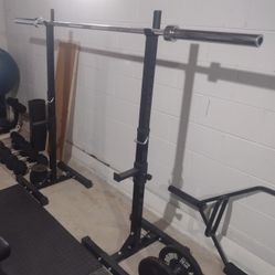 Independent Racks With Olympic Barbell 