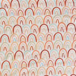 Rainbow Stretch Fabric For Girls, Retro Remnant Fabric 