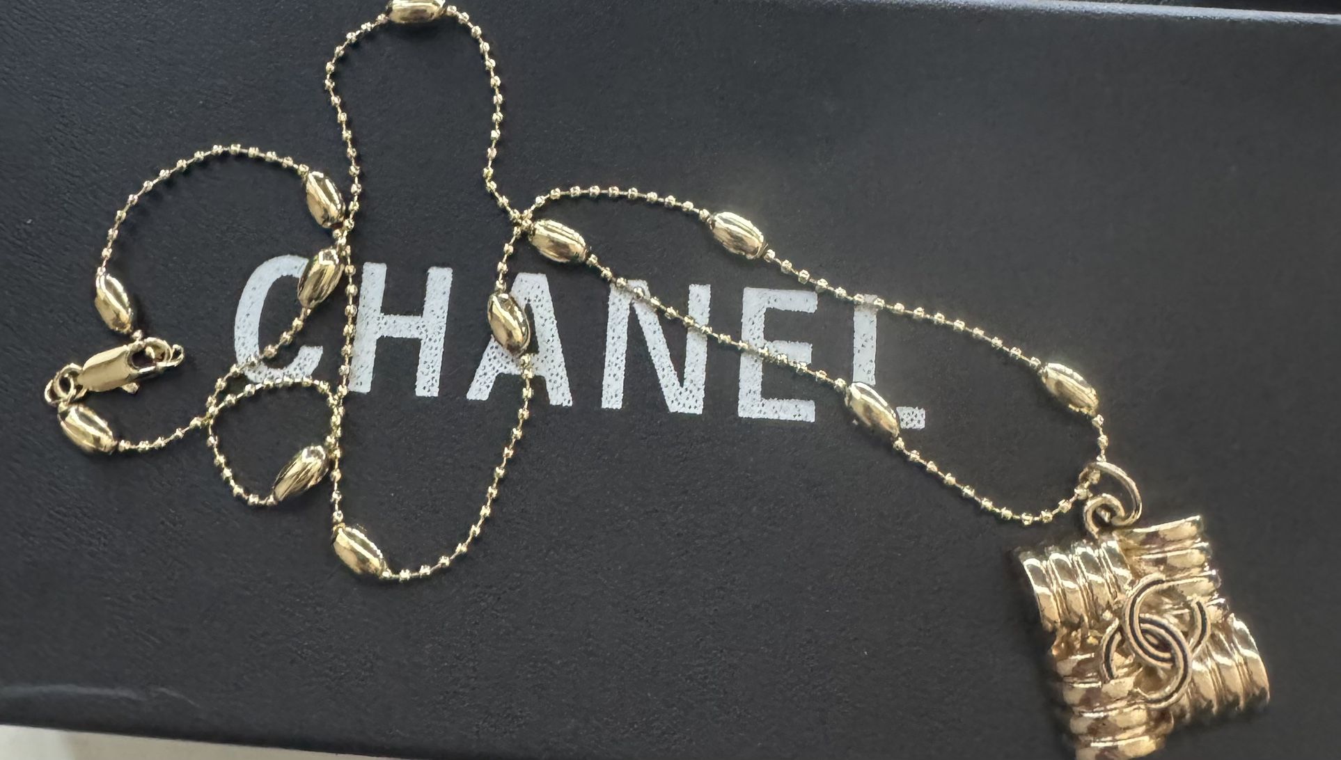 CC Upcycled Necklace/ 14k Gold Plated Chain