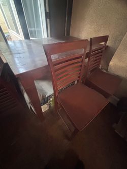 Wood Dining Table with Chairs