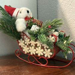 Bear Sitting In A Sleigh
