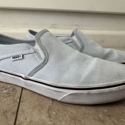 Women’s Size 9.5 Light Blue Vans Sneakers