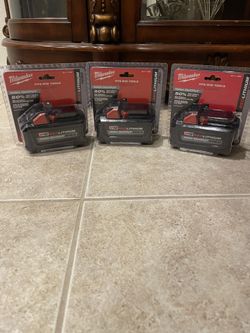 New Milwaukee Batteries M18 XC 6.0 HIGH OUTPUT ($95 Each-Cada Una)