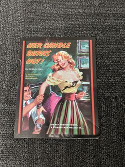 VTG 1998 Calendar pulp fiction novel Her Candle Burns Hot