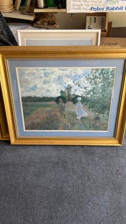 Painting Spring Praire In Gold Frame