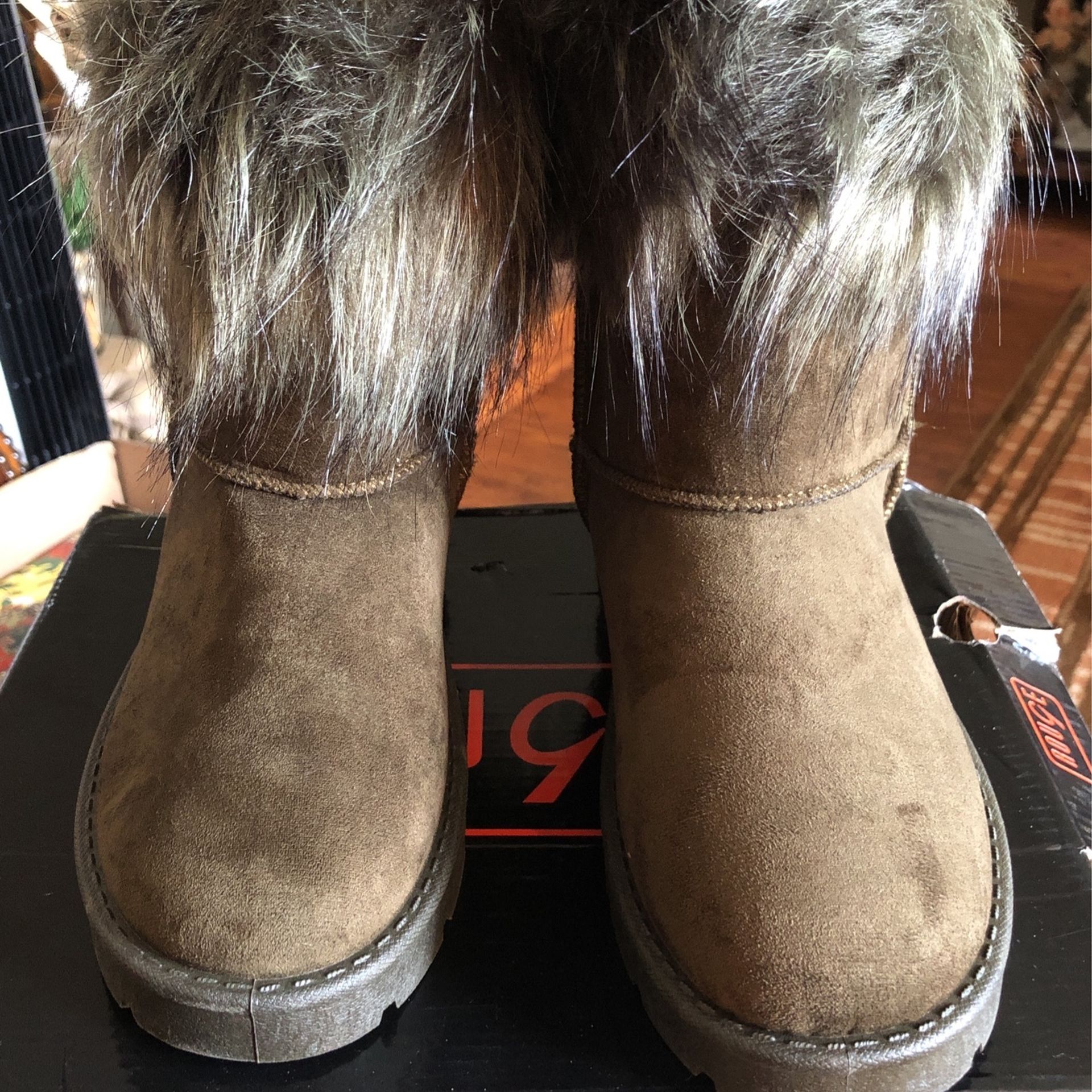 FUR COLLAR WEATHER BOOTS