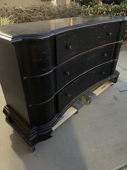 Distressed Chest Solid Wood 