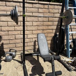 Olympic Squat Rack And Weights