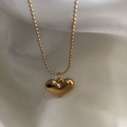 Yellow Gold Heart Necklace