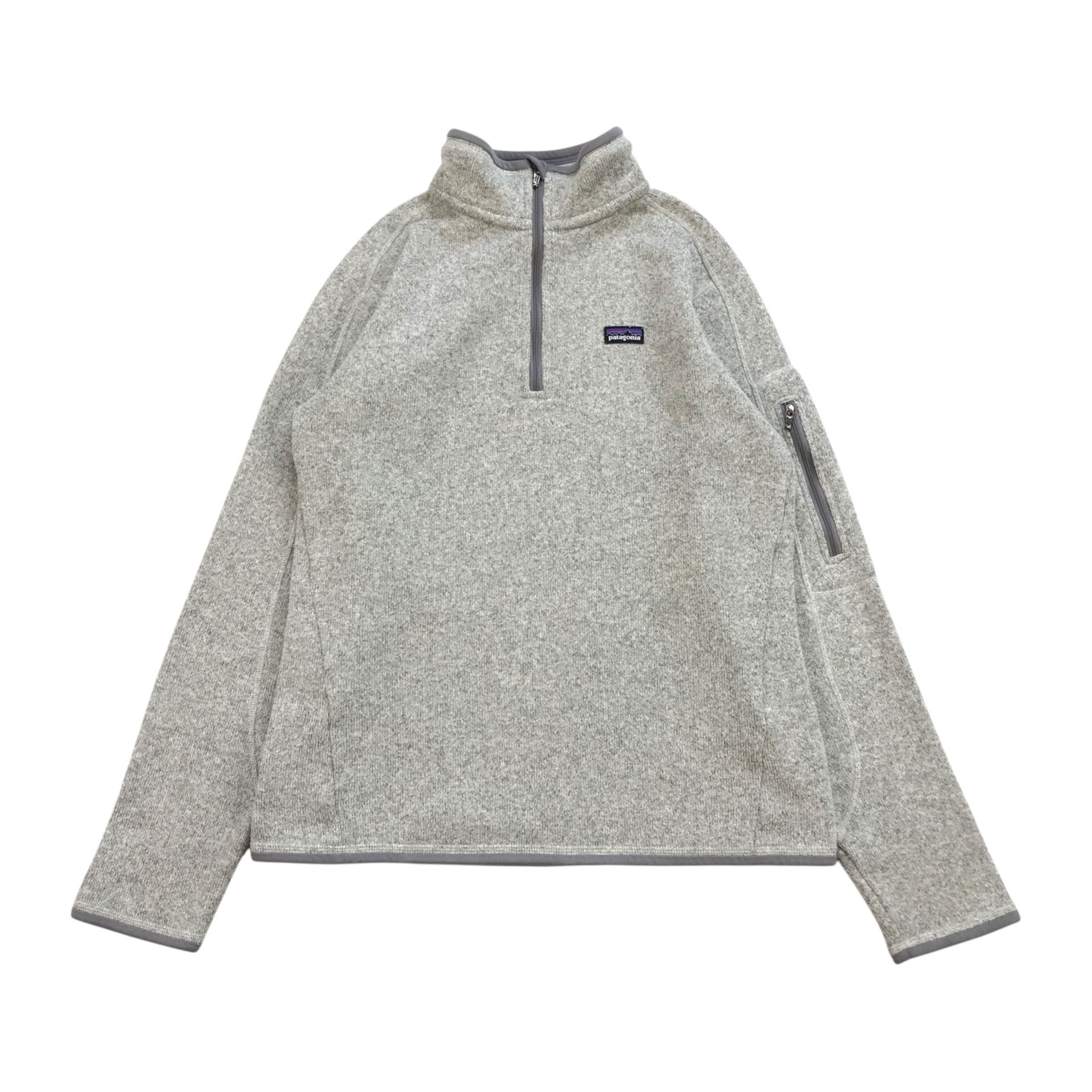 PATAGONIA BETTER SWEATER JACKET WOMENS MEDIUM M GRAY FLEECE SWEATSHIRT 1/4 ZIP