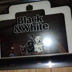 Black &  White Whiskey Mirror 