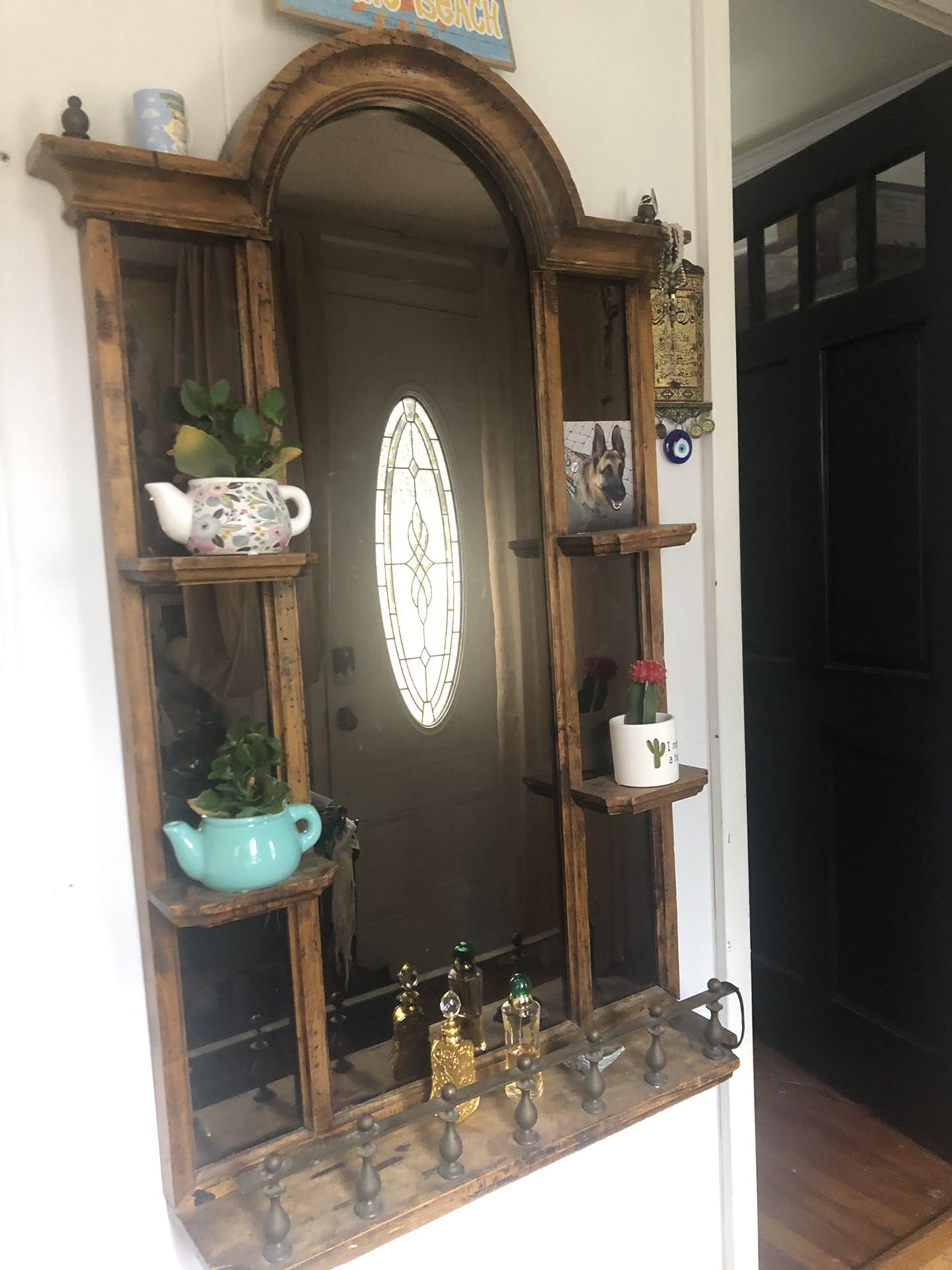 Antique Wood Mirror