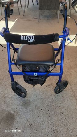 Hugo 4-Wheel Rollator Walker with Seat